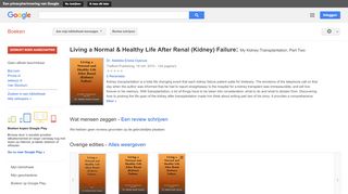 
                            10. Living a Normal & Healthy Life After Renal (Kidney) Failure: My ... - Resultaten voor Zoeken naar boeken met Google