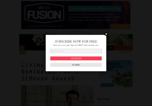 
                            9. Living Online Nominated For 3 SEMrush Awards - B&T