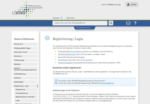 
                            1. LIVIVO - Hilfe - Registrierung / Login