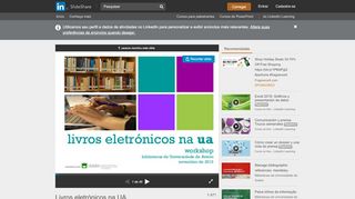 
                            3. Livros eletrónicos na UA - SlideShare