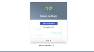 
                            7. Lizards and Lace - Login - Perkville