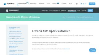 
                            2. Lizenz & Auto-Update aktivieren - MarketPress