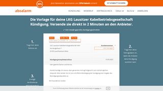 
                            10. LKG Lausitzer Kabelbetriebsgesellschaft kündigen - Aboalarm