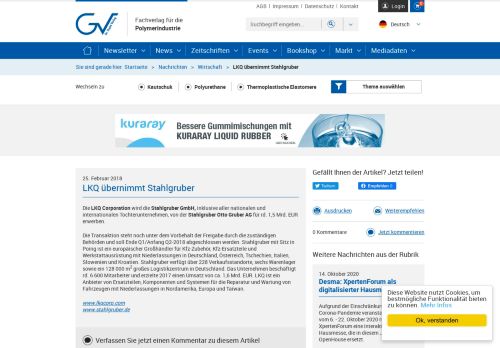 
                            8. LKQ übernimmt Stahlgruber | Dr. Gupta Verlags GmbH