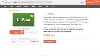 
                            3. LLBean - MyPoints: Your Daily Rewards Program