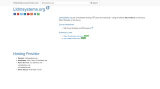 
                            6. Lldmsystems.org Error Analysis (By Tools) - Website Success Tools