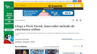 
                            10. Llega a Perú Xtend, innovador método de enseñanza online ...