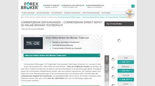 
                            9. lll▷ Commerzbank Erfahrungen +++ Bitte lies vorher den Testbericht ...