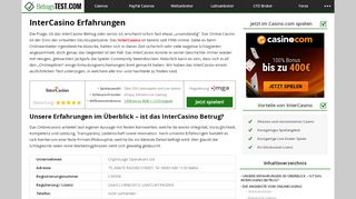 
                            7. lll▷ InterCasino Betrug oder nicht? +++ Test auf Betrugstest.com