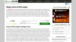 
                            11. lll▷ Mega Casino Betrug oder nicht? +++ Test auf Betrugstest.com