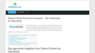 
                            11. lll▷ Share-Online.biz Premium seriös oder nicht? Test auf Multihoster ...