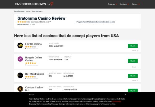 
                            12. llll▷Gratorama Casino Review +++ Exclusive Bonus! | 2019