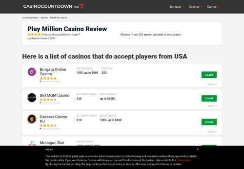 
                            9. lll▷PlayMillion Casino Review ++ €200 Bonus + 200 Spins | February ...
