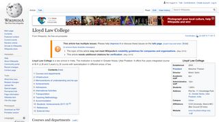 
                            4. Lloyd Law College - Wikipedia