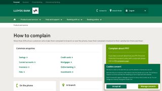 
                            12. Lloyds Bank – Contact us – How to complain