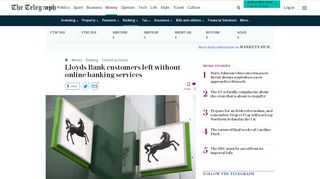 
                            10. Lloyds Bank customers left without online banking services