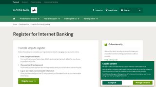 
                            9. Lloyds Bank - Internet Banking - How to Register for Online Banking