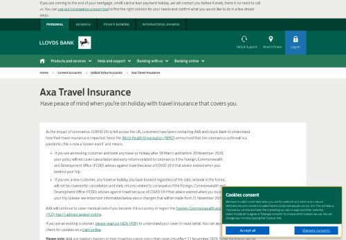 
                            10. Lloyds Bank - UK Bank Accounts - AXA Worldwide Travel ...