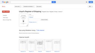 
                            8. Lloyd's Register of Shipping: Register book. Register of ships. Volume 1