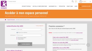 
                            12. LMDE - Espace Personnel - Accéder à mon espace personnel