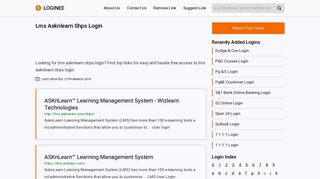 
                            6. Lms Asknlearn Shps Login