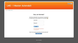 
                            1. LMS - i Master Aziendali: Login al sito