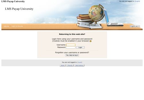 
                            7. LMS Payap University: Login to the site