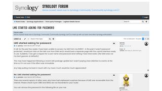 
                            5. LMS started asking for password - Synology Forum