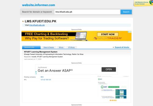 
                            5. lms.kfueit.edu.pk at WI. KFUEIT Learning Management ...