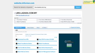 
                            8. lms.lazada.com.my at Website Informer. Visit Lms Lazada.