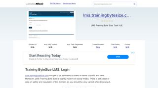 
                            6. Lms.trainingbytesize.com website. Training ByteSize LMS. Login.