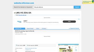 
                            6. lms.yic.edu.sa at WI. RCYCI E-Learning: Log in to the site