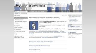 
                            9. LMU-Benutzerkennung - LMU IT-Servicedesk - LMU München