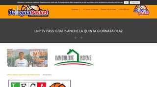 
                            12. lnp tv pass: gratis anche la quinta giornata di a2 - bolognabasket