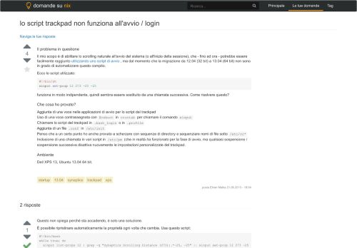 
                            13. lo script trackpad non funziona all'avvio / login - domande su nix