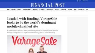 
                            12. Loaded with funding, VarageSale looks to be the world's dominant ...