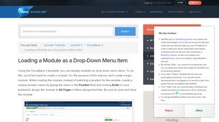 
                            7. Loading a Module as a Drop-Down Menu Item - CloudAccess
