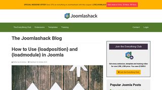 
                            11. {loadposition} and {loadmodule} in Joomla Articles - Joomlashack