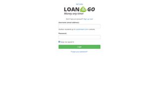 
                            3. Loan and Go: Client Login