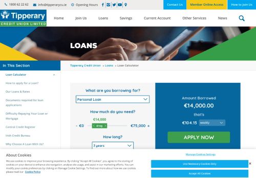 
                            7. Loan Calculator | Tipperary Credit Union