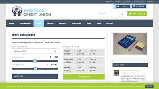 
                            10. Loan Calculator - Wexford Credit Union Ltd.