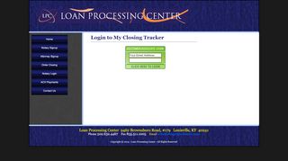 
                            8. Loan Processing Center Login