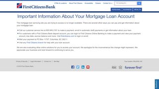 
                            10. Loan Servicing | First Citizens Bank