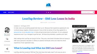 
                            4. LoanTap Review – EMI Less Loans in India - Mani Karthik