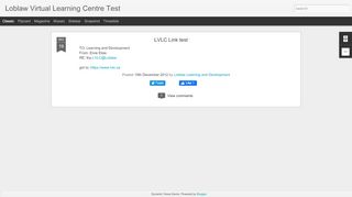 
                            2. Loblaw Virtual Learning Centre Test