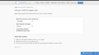 
                            10. Local Access Number - CallingCredit | cheap calls all over the world