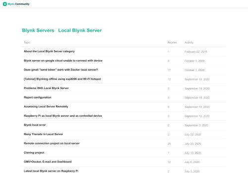 
                            3. Local Blynk Server - Blynk