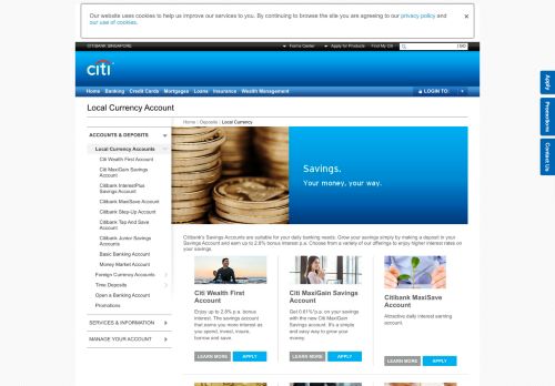 
                            3. Local Currency Bank Account Online - Deposit - Citibank Singapore
