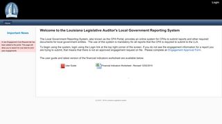 
                            7. Local Government Reporting System - Louisiana Legislative Auditor