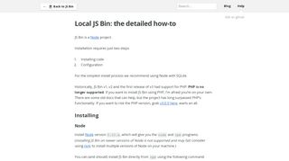 
                            13. Local JS Bin: the detailed how-to